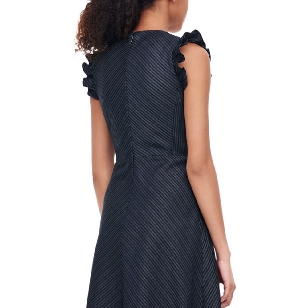BNWT Rebecca Taylor Striped Suit V-Neck Dress - Picture 2 of 7
